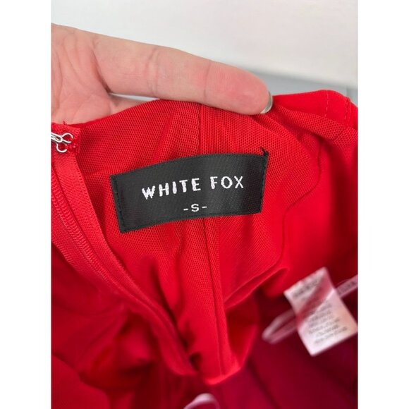 White Fox women's small red push the feeling mini dress corset strapless - Picture 6 of 8